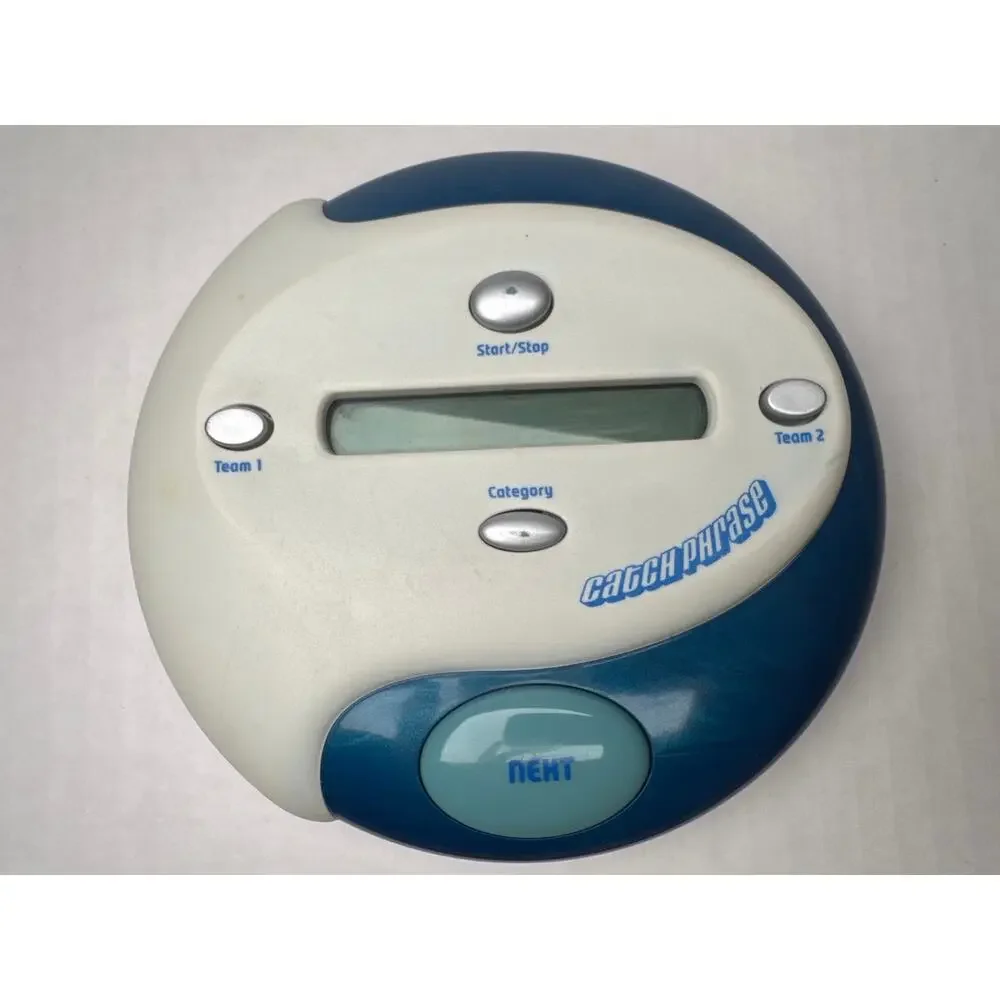 Hasbro Electronic Catch Phrase Handheld Game Blue/White Tested & Working!